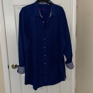 Men’s Robert Graham Blue Paisley Long Sleeve Shirt